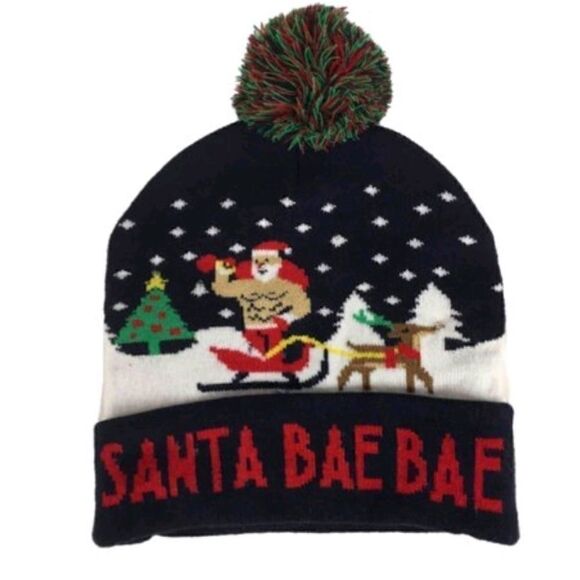 🌵Santa Bae Bae light up hat beanie Christmas - Picture 1 of 1